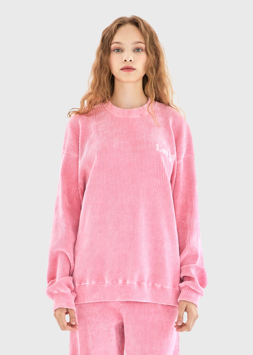 Corduroy Sweatshirt : Pink