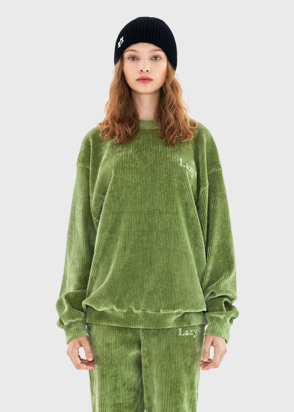 Corduroy Sweatshirt : Olive