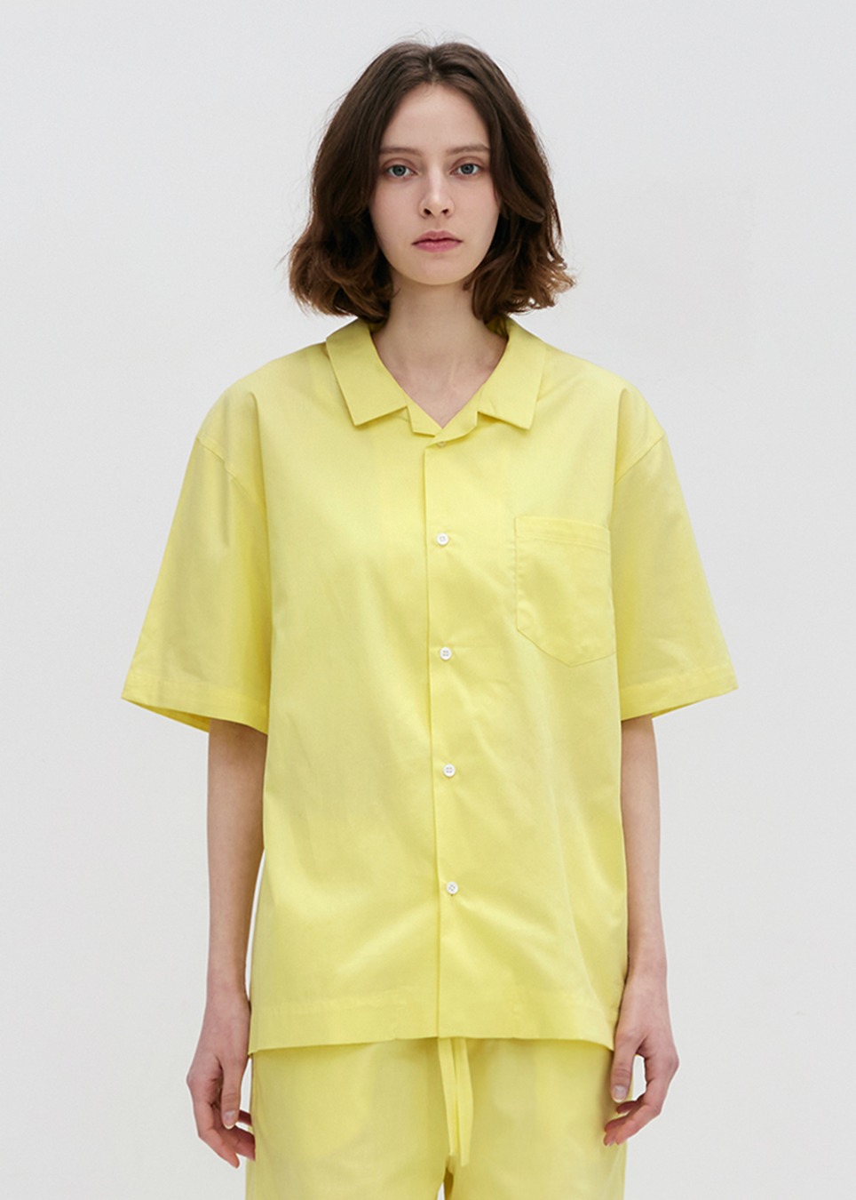 Stay Pajamas Short Sleeve Shirts - Lemon Yellow