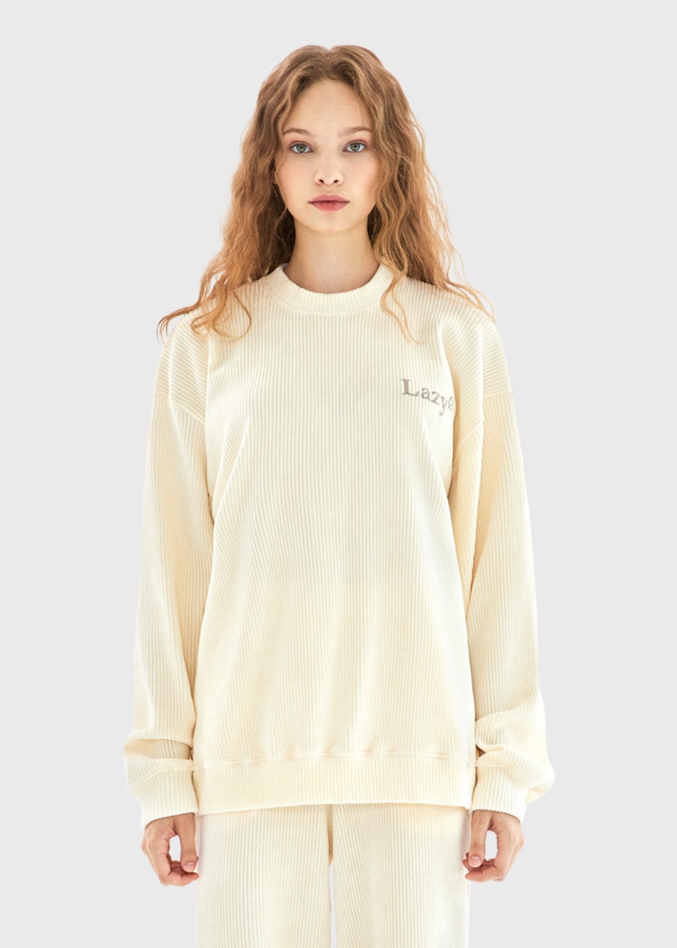 Corduroy Sweatshirt : Cream